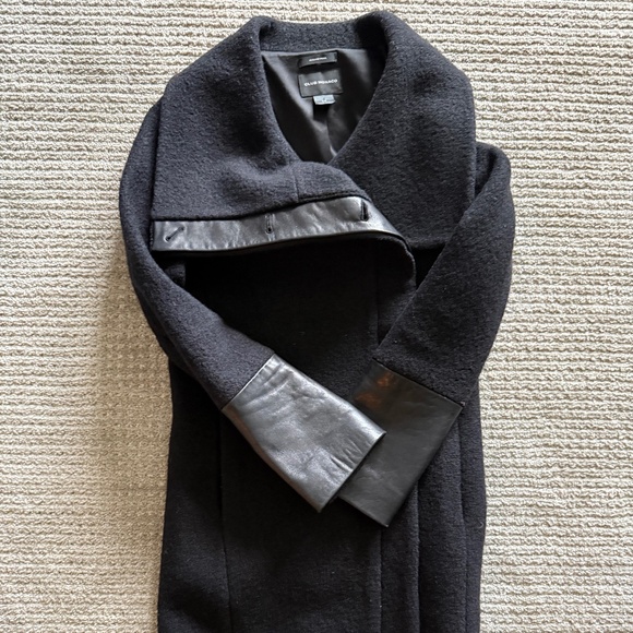 Club Monaco wool & leather coat - Picture 1 of 3